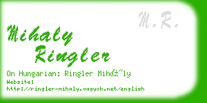 mihaly ringler business card